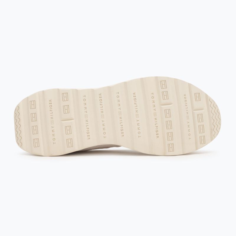 Herren Tommy Hilfiger Retro Runner Nylon Mix elfenbeinfarbenes Blütenblatt Schuhe 4