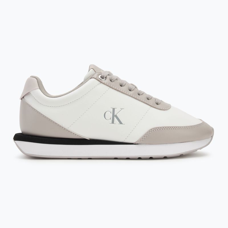 Damenschuhe Calvin Klein YW0YW01942 Retro Runner Lace Up Leather MG bright white/chateau 2