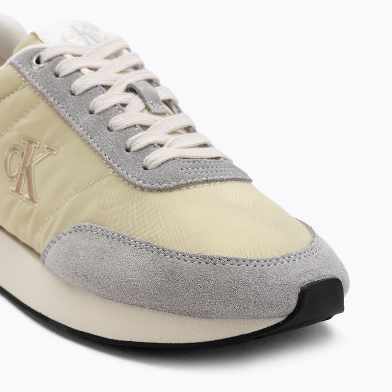 Damen-Sneaker Calvin Klein YW0YW01990 Retro Runner Lace Up Nylon MG green haze/grey/green/cashew 7