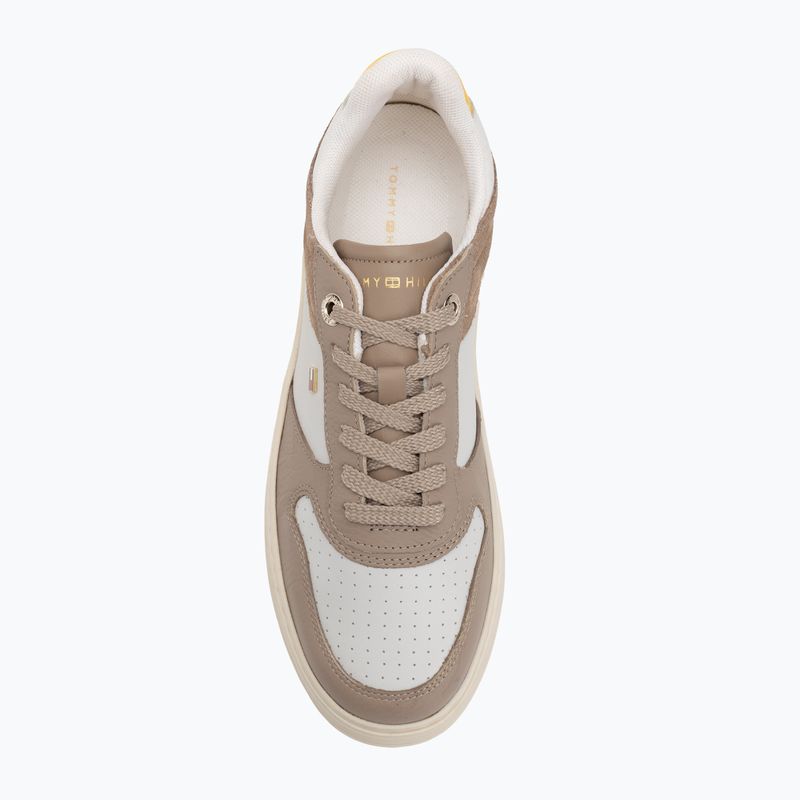 Damenschuhe Tommy Hilfiger Sporty Cupsole Tumbled Leather coastal taupe/ecru/yellow 5