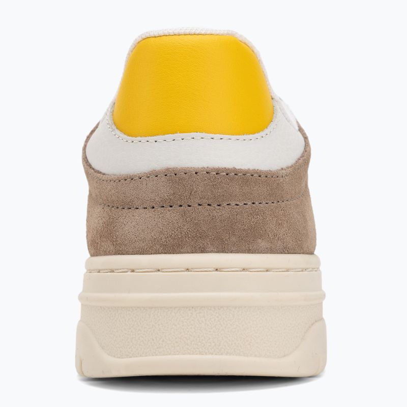 Damenschuhe Tommy Hilfiger Sporty Cupsole Tumbled Leather coastal taupe/ecru/yellow 6