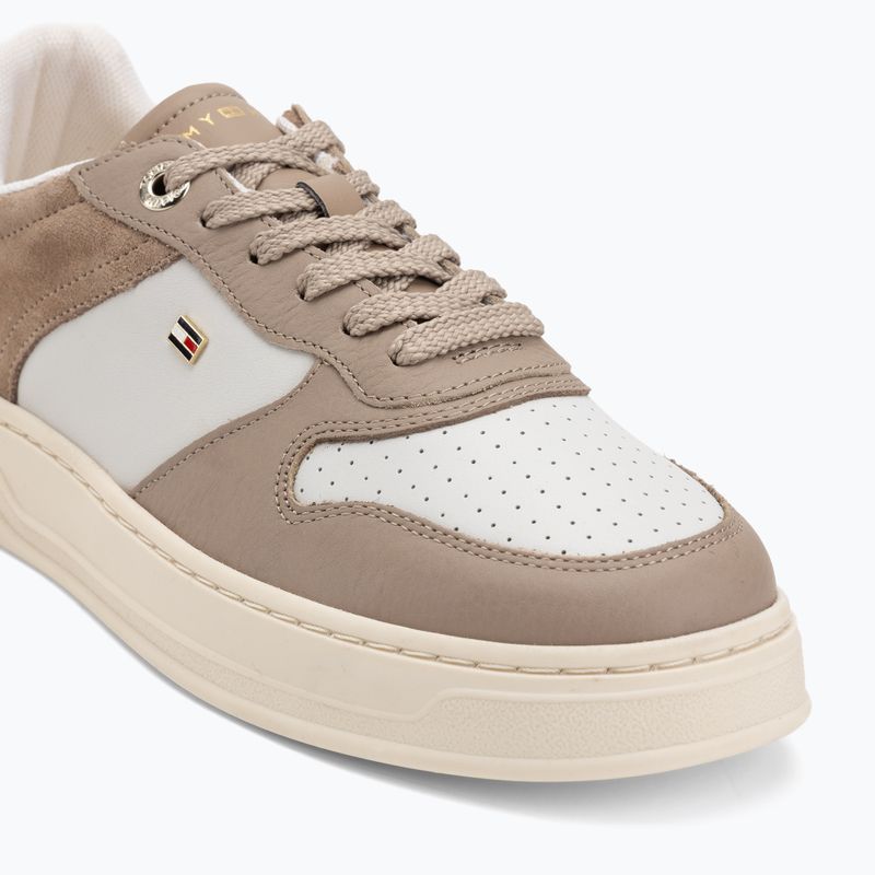 Damenschuhe Tommy Hilfiger Sporty Cupsole Tumbled Leather coastal taupe/ecru/yellow 7