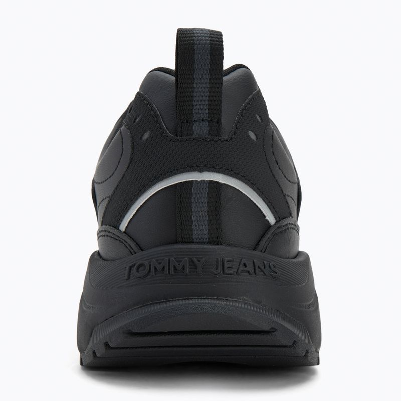 Tommy Jeans Herrenschuhe Runner Leder schwarz 6