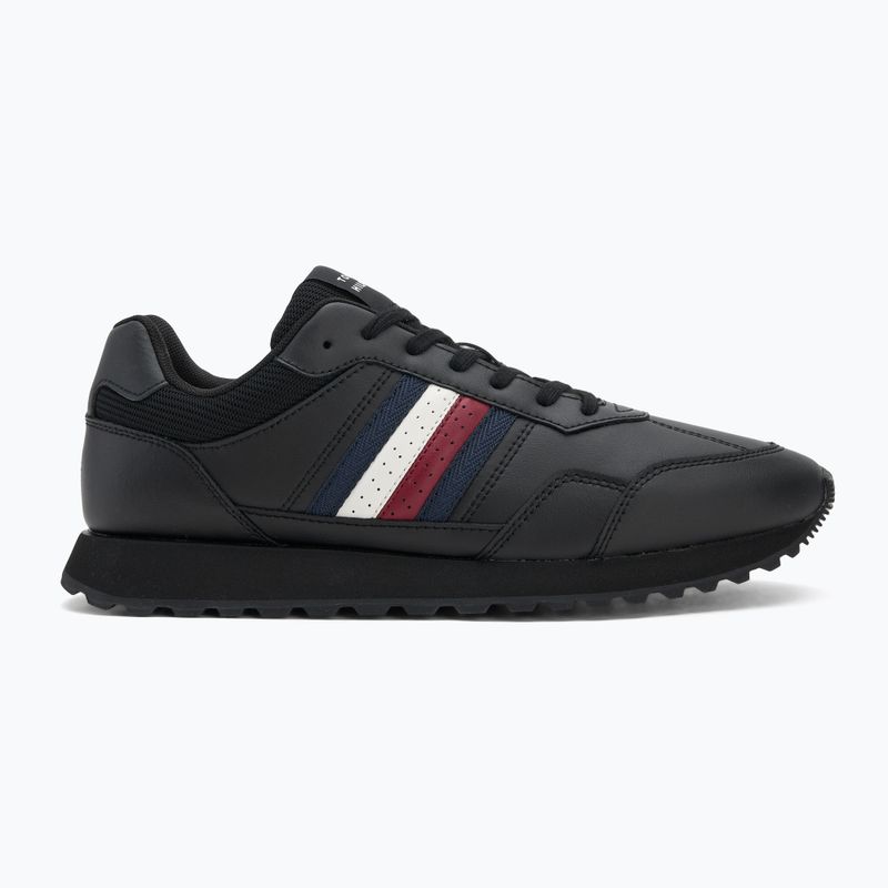 Herren Schuhe Tommy Hilfiger New Runner Eva Lth Stripes schwarz 2