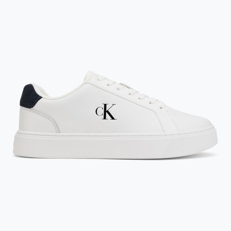 Herren Schuhe Calvin Klein YM0YM01435 Classic Cupsole Laceup Leather bright white/navy 2