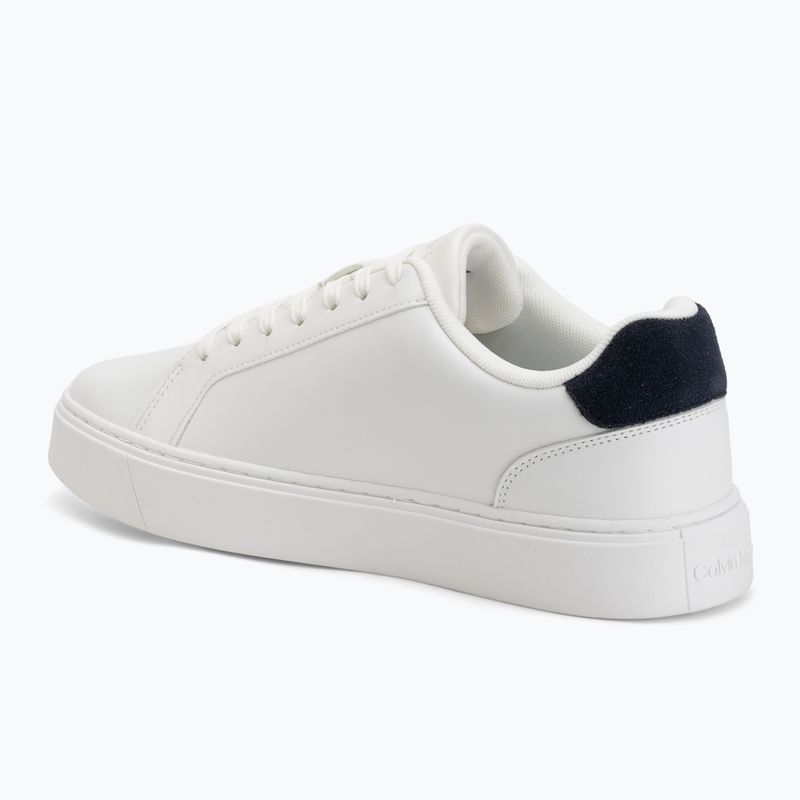 Herren Schuhe Calvin Klein YM0YM01435 Classic Cupsole Laceup Leather bright white/navy 3