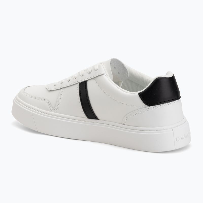 Herren Schuhe Calvin Klein HM0HM02237 Classic Cups Lace Leather EMB Tongue bright white/black 3