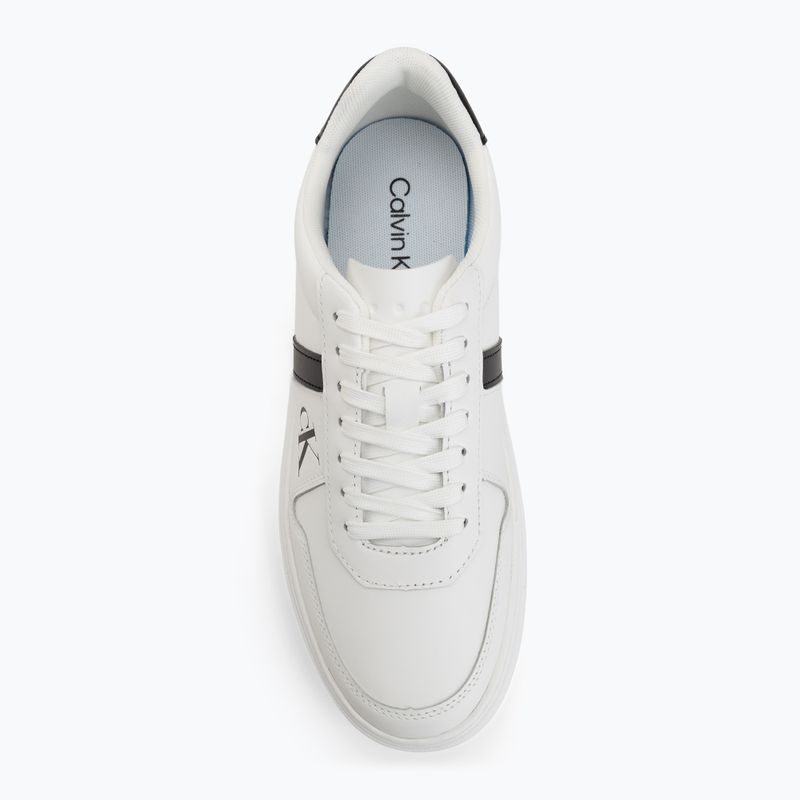 Herren Schuhe Calvin Klein HM0HM02237 Classic Cups Lace Leather EMB Tongue bright white/black 5