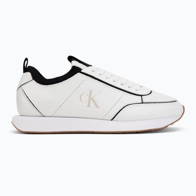 Damen-Schuhe Calvin Klein HW0HW02994 Retro Runner Sock Patch Leather bright white/black 2