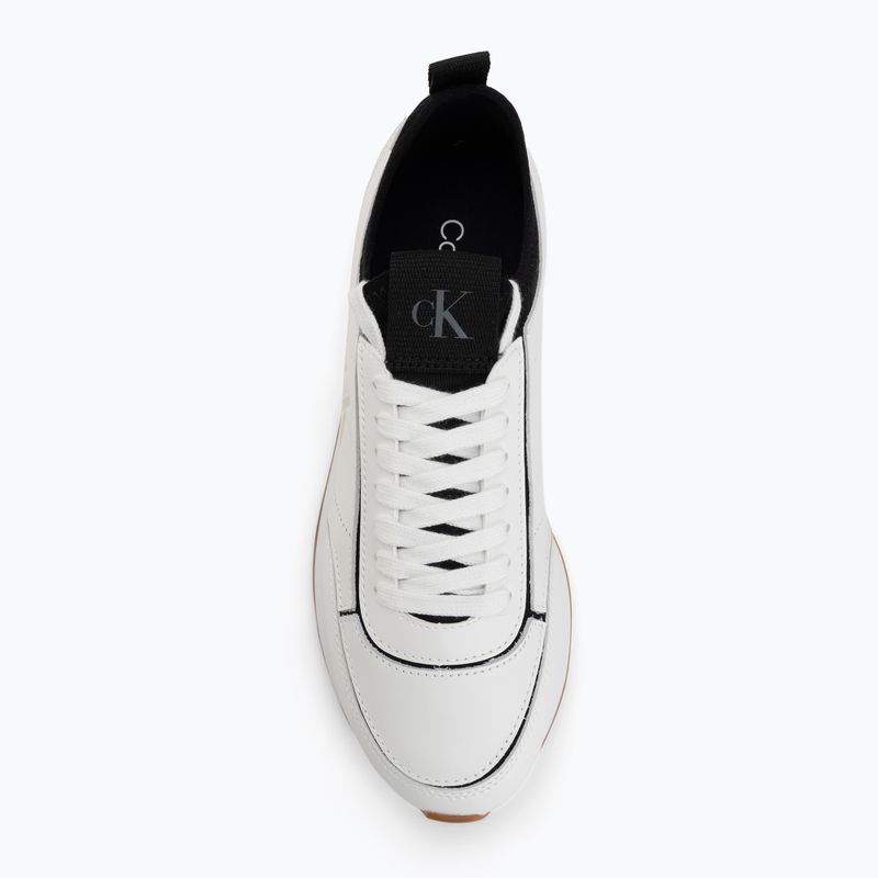 Damen-Schuhe Calvin Klein HW0HW02994 Retro Runner Sock Patch Leather bright white/black 5