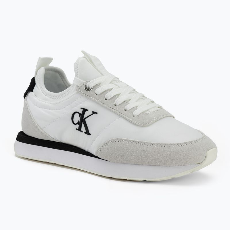 Damenschuhe Calvin Klein YW0YW02060 Retro Runner Sock Laceup Mix Mat bright white/black/marshmallow