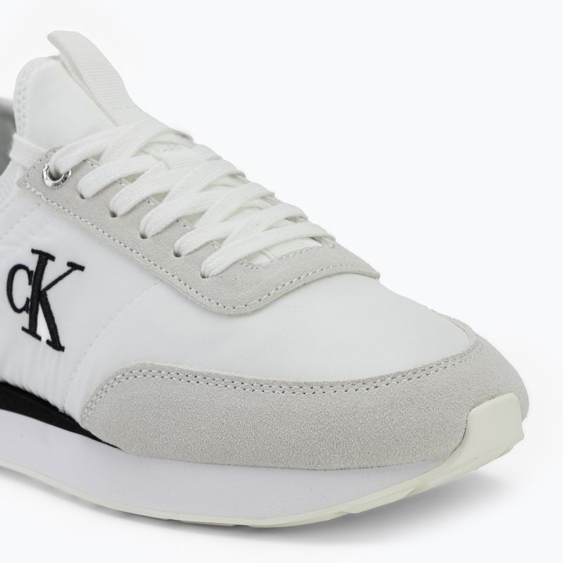 Damenschuhe Calvin Klein YW0YW02060 Retro Runner Sock Laceup Mix Matt bright white/black/marshmallow 7