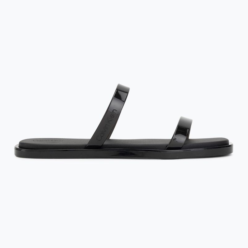 Schlappen Damen Calvin Klein HW0HW02963 Jelly Doub Bar Shiny triple black 2