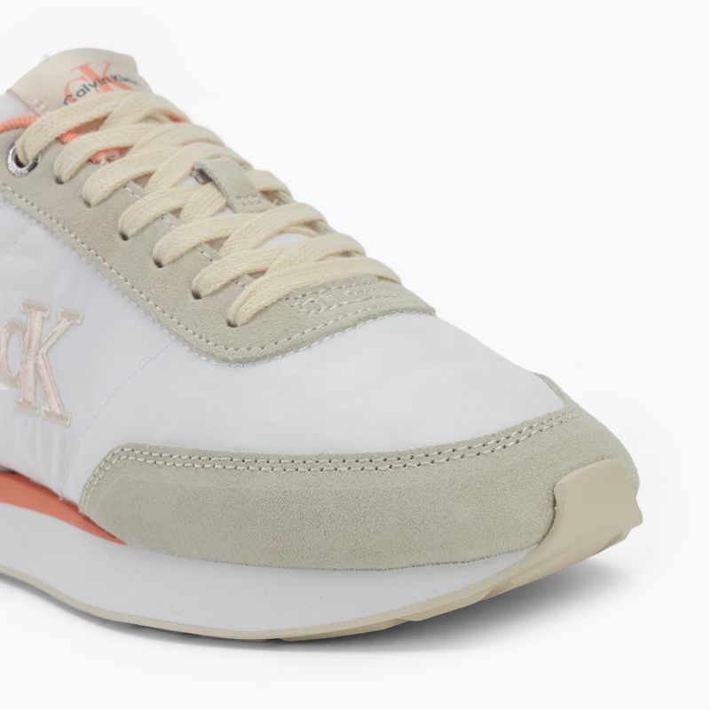 Damenschuhe Calvin Klein YW0YW01990 Retro Runner Lace Up Nylon Mg brilliant white/light cashew/pink 7