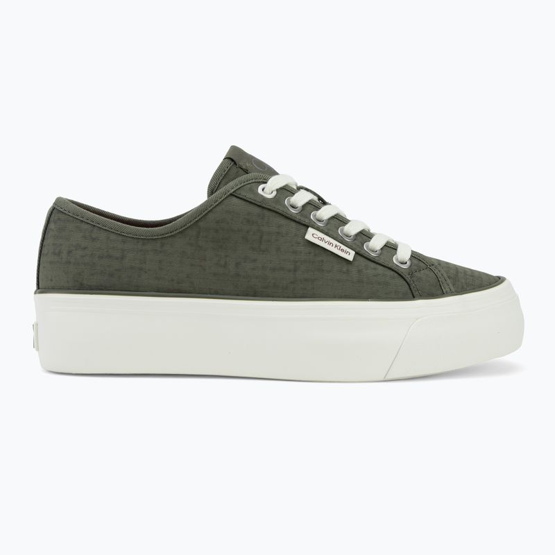 Damenschuhe Calvin Klein HW0HW02970 Vulc Flatf Laceup Ripst deep lichen green/pink yarrow 2