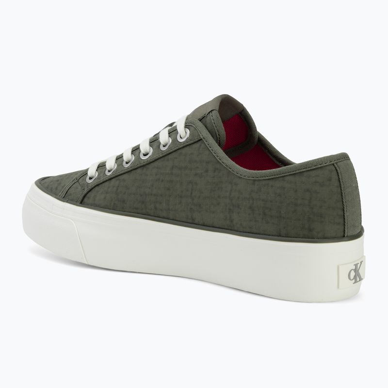 Damenschuhe Calvin Klein HW0HW02970 Vulc Flatf Laceup Ripst deep lichen green/pink yarrow 3
