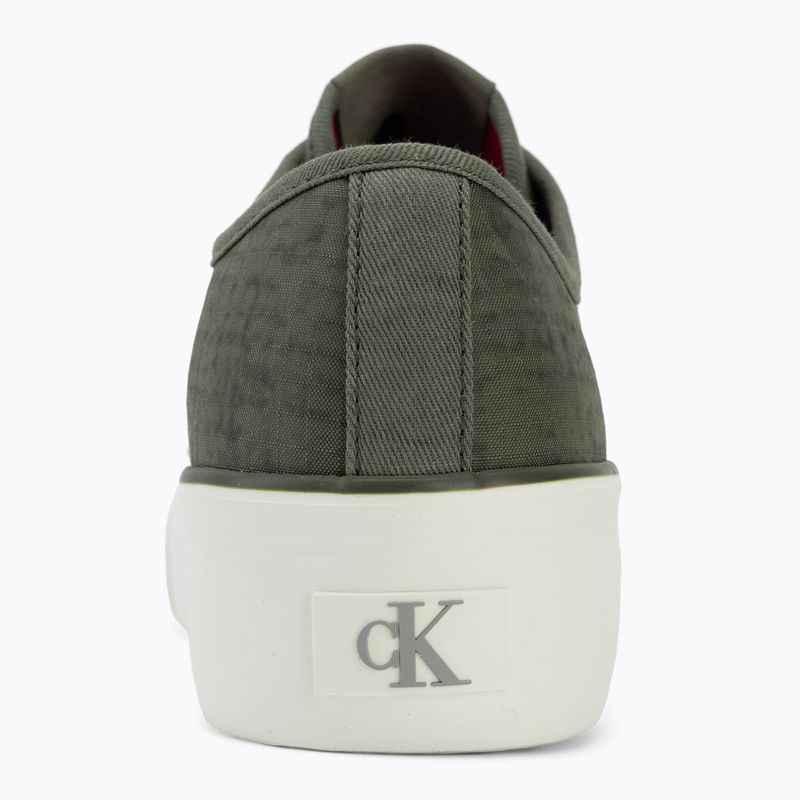 Damenschuhe Calvin Klein HW0HW02970 Vulc Flatf Laceup Ripst deep lichen green/pink yarrow 6