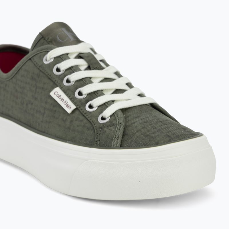 Damenschuhe Calvin Klein HW0HW02970 Vulc Flatf Laceup Ripst deep lichen green/pink yarrow 7