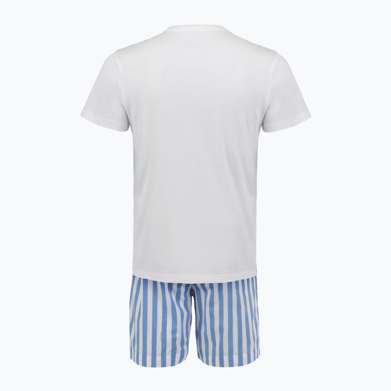 Herrenpyjama Calvin Klein LV00NM2903 classic white top/vertical boardway 2
