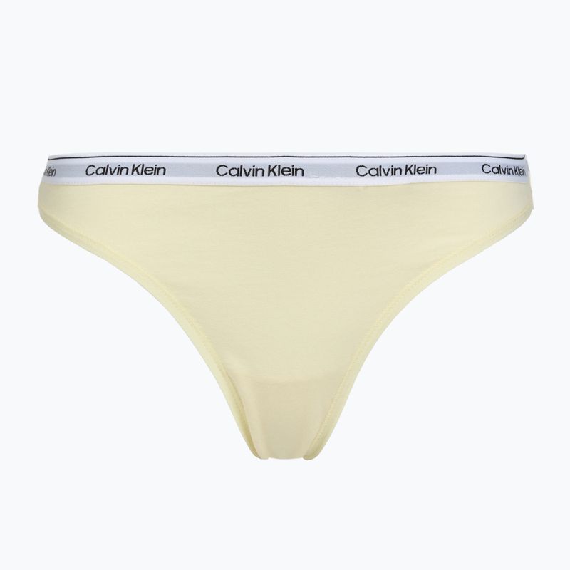 Damenstrings Calvin Klein LV00QD5209 Thong 3 pairs shoreline/snow heather/pear sorbe 2
