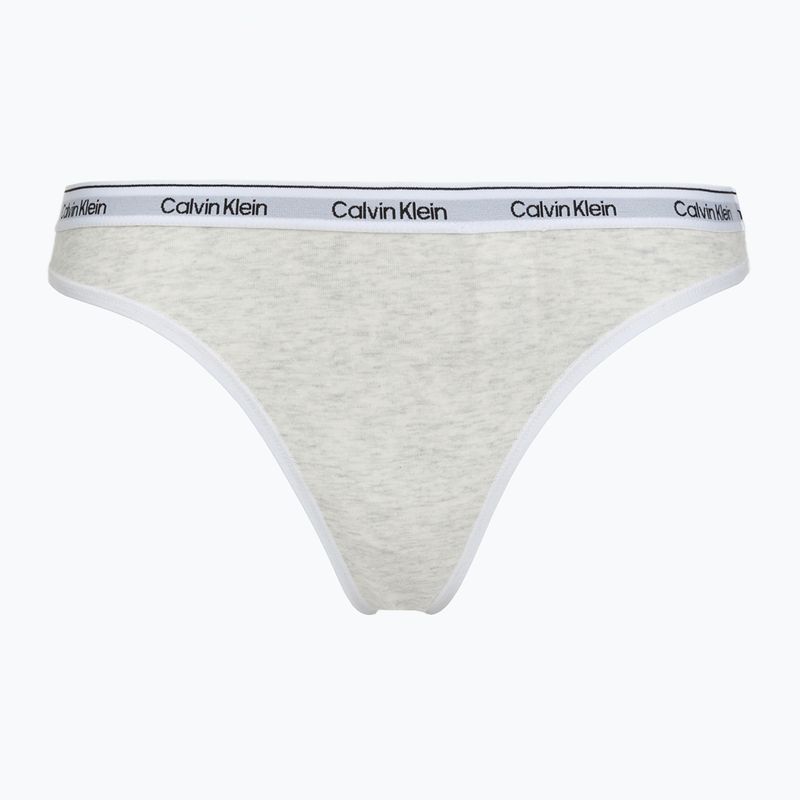 Damenstrings Calvin Klein LV00QD5209 Thong 3 pairs shoreline/snow heather/pear sorbe 3