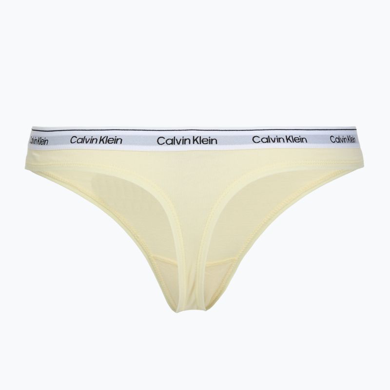 Damenstrings Calvin Klein LV00QD5209 Thong 3 pairs shoreline/snow heather/pear sorbe 5