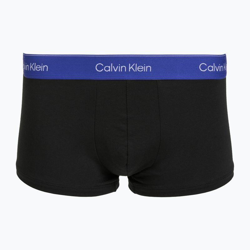 Herren-Boxershorts Calvin Klein LV00NB4390 Low Rise Trunk 5 pairs black wb/blue descent wb/green bi/khaki 5