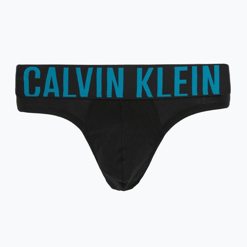 Herren-Slips Calvin Klein 000NB3607A Hip Brief 3 pairs black with oatmeal logo/black with age 4