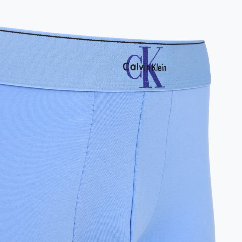 Herrenboxershorts Calvin Klein LV00NB4472 Trunk 3 pairs black w/blue river fog/blue river 4