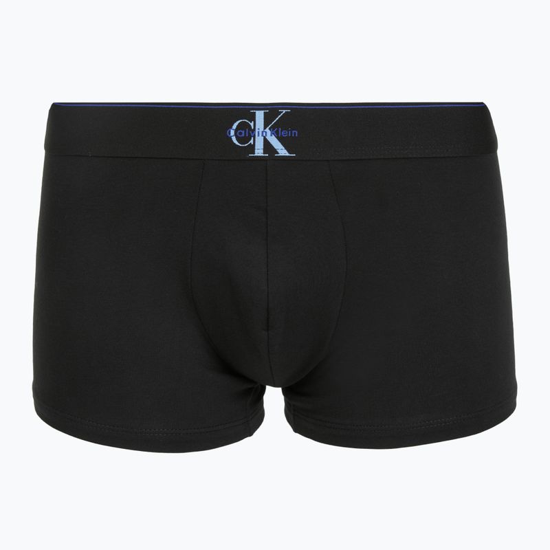 Herrenboxershorts Calvin Klein LV00NB4472 Trunk 3 pairs black w/blue river fog/blue river 6