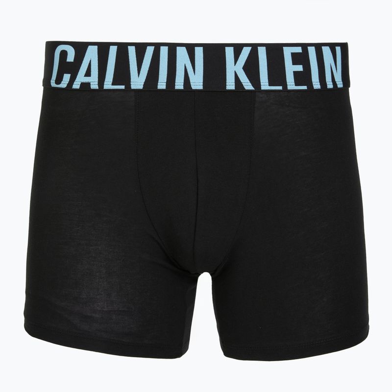 Boxershorts Calvin Klein 000NB3609A Boxer Brief 3 pairs black w/harbor mist logo/black w 2