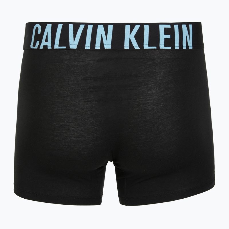 Boxershorts Calvin Klein 000NB3609A Boxer Brief 3 pairs black w/harbor mist logo/black w 3