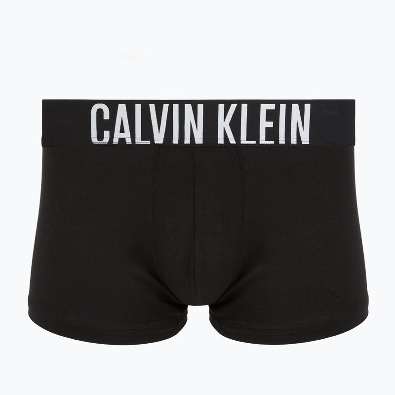 Herrenboxershorts Calvin Klein 000NB3608A Trunk 3 pairs black with harbor mist logo/ black with 2