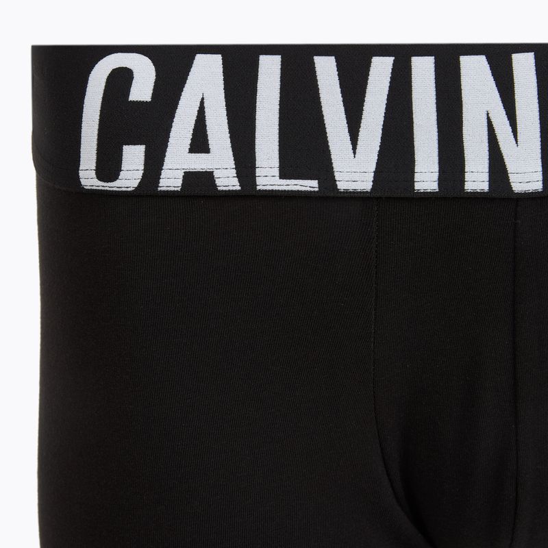 Herrenboxershorts Calvin Klein 000NB3608A Trunk 3 pairs black with harbor mist logo/ black with 5