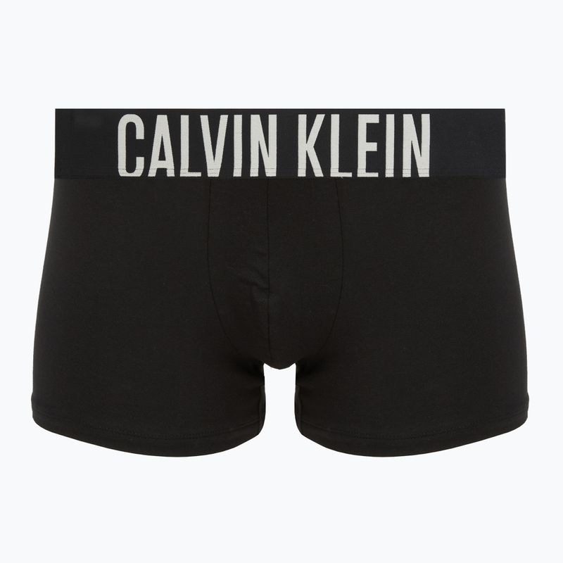Herren-Boxershorts Calvin Klein 000NB3608A Trunk 3 Paar schwarz mit Haferflocken-Logo/schwarz mit Age 2
