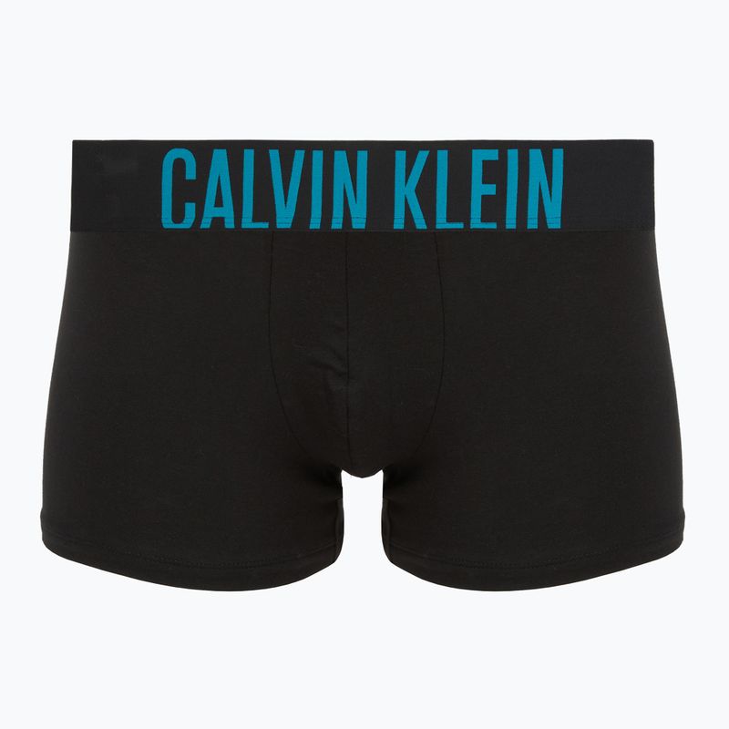 Herren-Boxershorts Calvin Klein 000NB3608A Trunk 3 Paar schwarz mit Haferflocken-Logo/schwarz mit Age 3