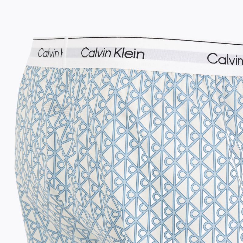 Boxershorts Calvin Klein LV00NM2831 Boxer Trad icon cotton emblem chalk/gulf blue 3