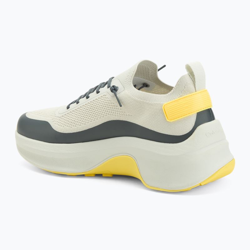 Herrenschuhe Calvin Klein YM0YM01457 Chunky Runner Lace Up Sock Knit vaporous white/coal/buttercup 3