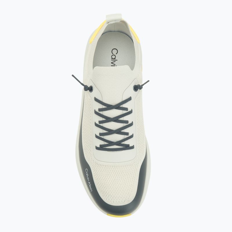 Herrenschuhe Calvin Klein YM0YM01457 Chunky Runner Lace Up Sock Knit vaporous white/coal/buttercup 5