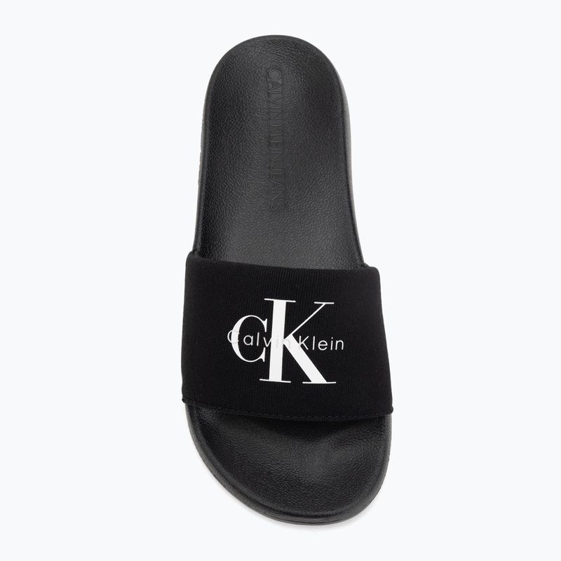 Damen Pantoletten Calvin Klein YW0YW01967 Monogram Logo 0GM black/bright white 5