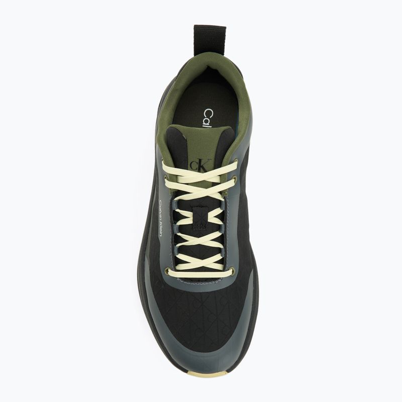 Herren-Sneaker Calvin Klein YM0YM01456 Chunky Runner Lace Up Mix Aop black/medieval forest/coal/lime 5