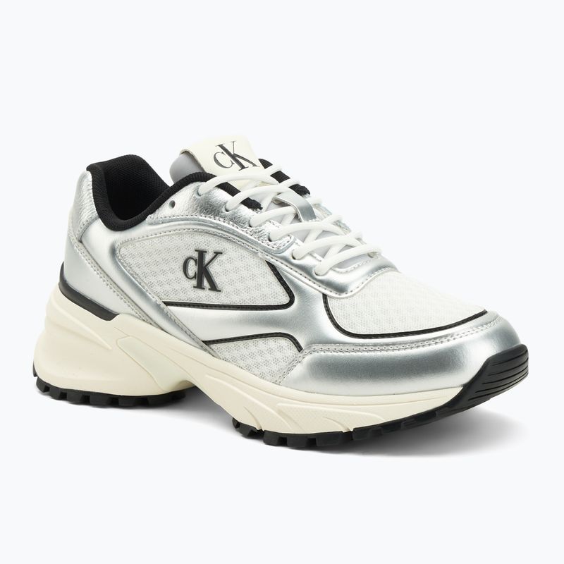 Damenschuhe Calvin Klein YW0YW02063 Hike Runner Lace Up Mesh Mix silver/black/bright white