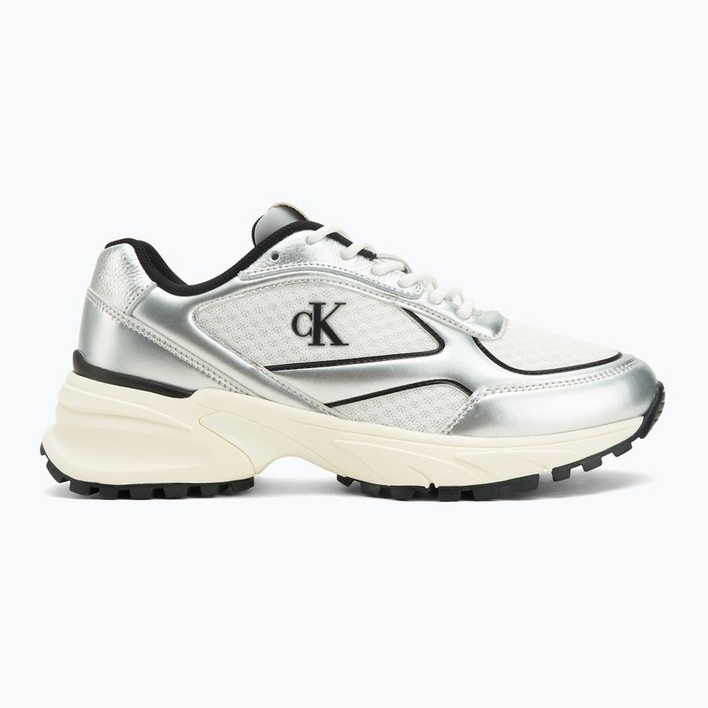 Damenschuhe Calvin Klein YW0YW02063 Hike Runner Lace Up Mesh Mix silver/black/bright white 2