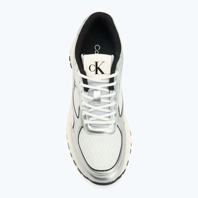 Damenschuhe Calvin Klein YW0YW02063 Hike Runner Lace Up Mesh Mix silver/black/bright white 5