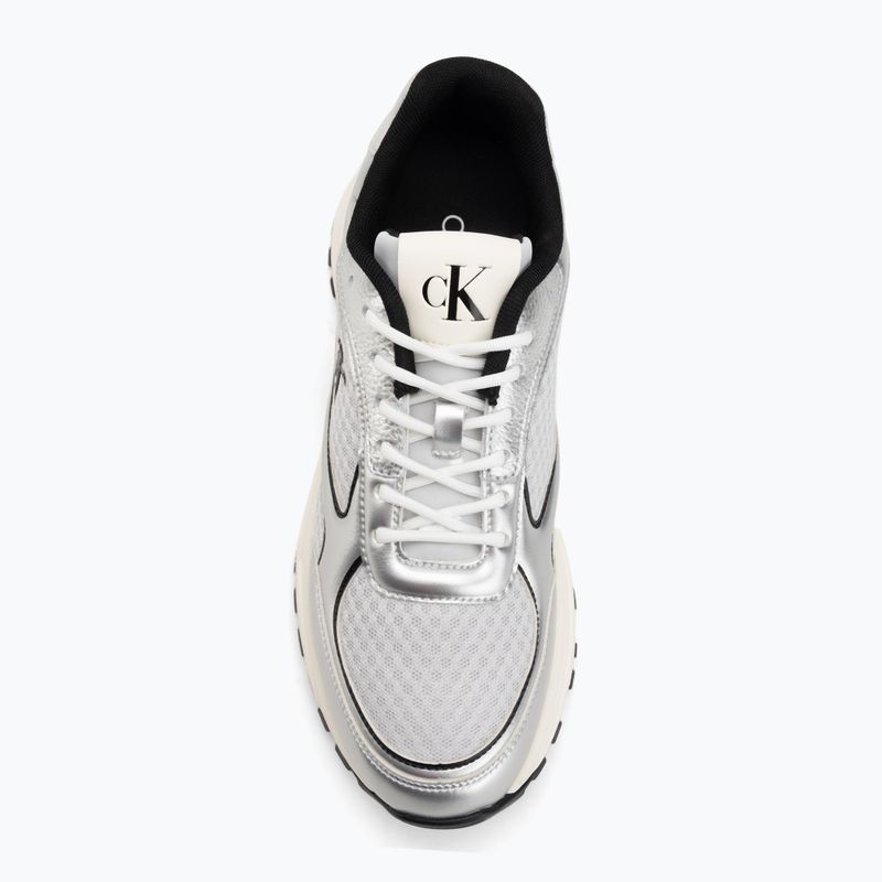 Herren-Sneaker Calvin Klein YM0YM01402 Hike Runner Laceup Mesh Mix silver/black/marshmallow 5