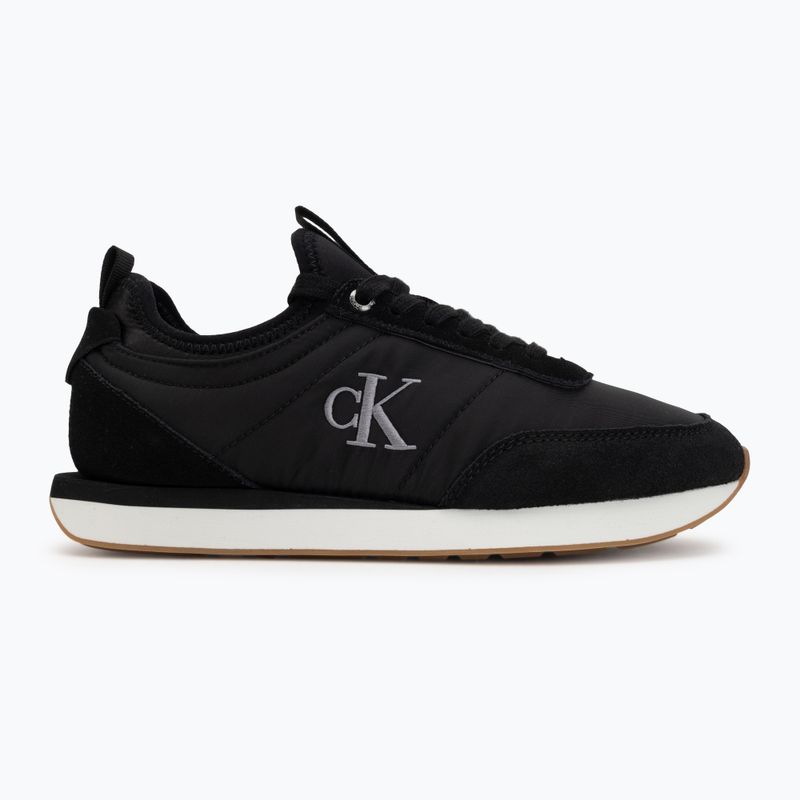 Damen-Schuhe Calvin Klein YW0YW02060 Retro Runner Sock Laceup Mix Mat black/gyn metal/gum 2