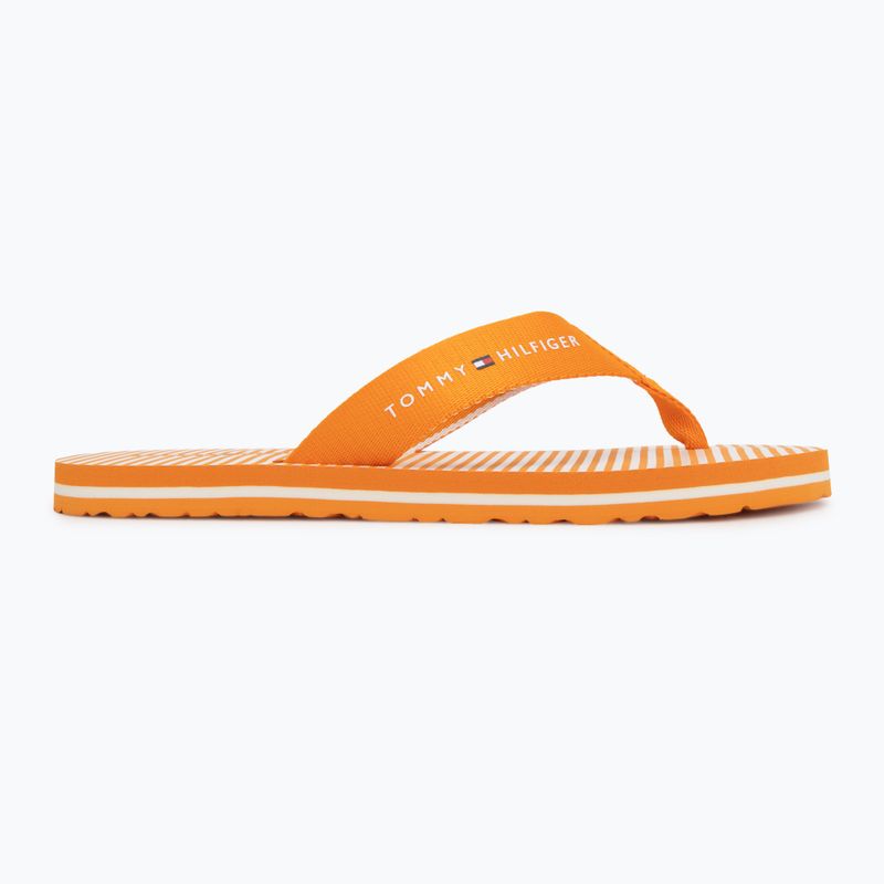 Damen Zehentrenner Tommy Hilfiger Ithaca Stripe Summer orange hype 2