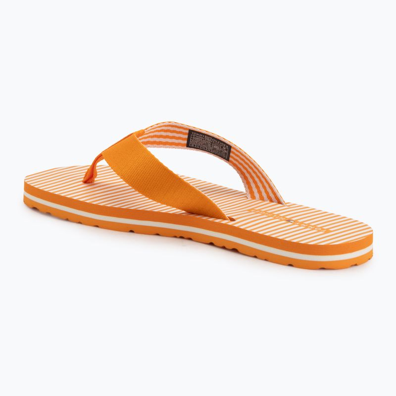 Damen Zehentrenner Tommy Hilfiger Ithaca Stripe Summer orange hype 3
