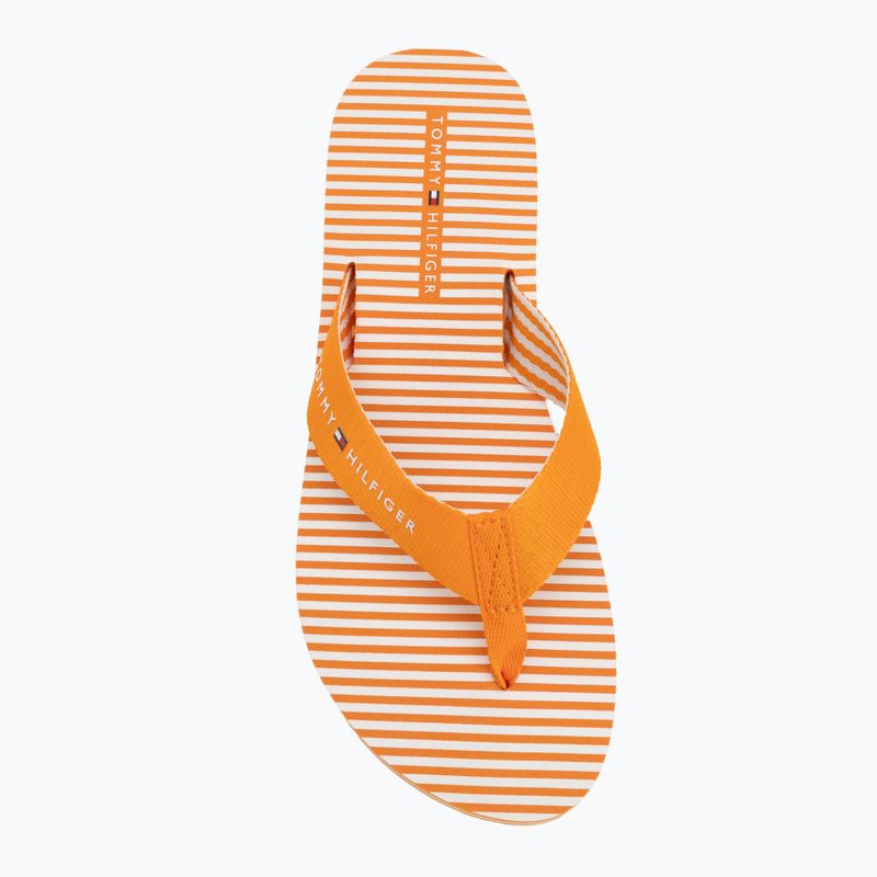 Damen Zehentrenner Tommy Hilfiger Ithaca Stripe Summer orange hype 5