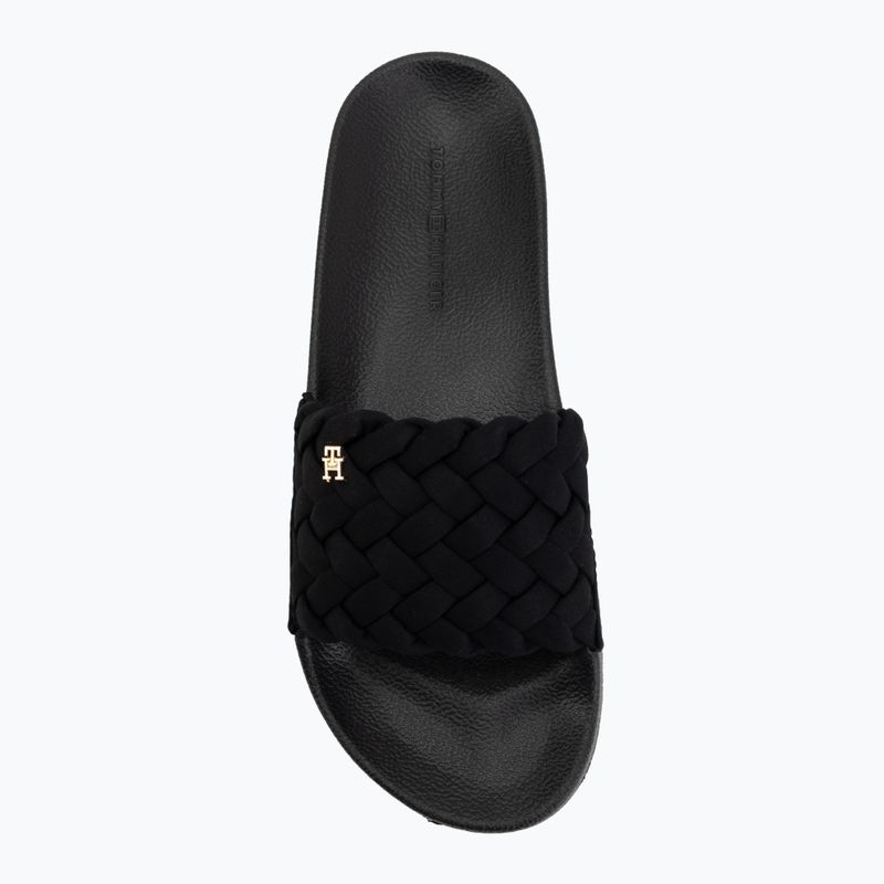 Damen-Pantoletten Tommy Hilfiger Braided Pool black 5